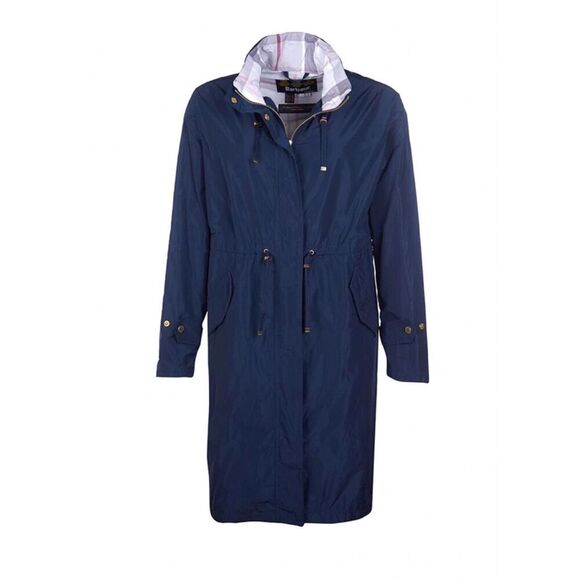 NWOT $300 BARBOUR TARTAN COLLECTION HARPER SHOWER PROOF LONG RAIN JACKET COAT 10 - Picture 1 of 8